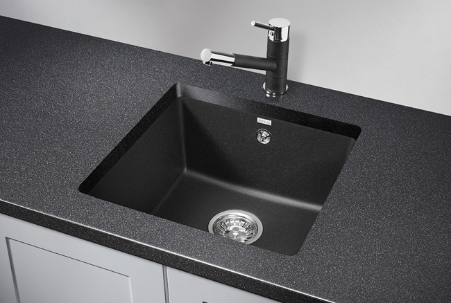 Кухонная мойка Granula 4451, ЧЁРНЫЙ,  кварц