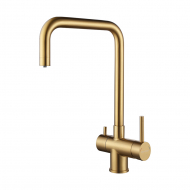 Смеситель для кухни Paulmark Wetter Metallum We213030-BG под фильтр с гибким изливом, брашированное золото
