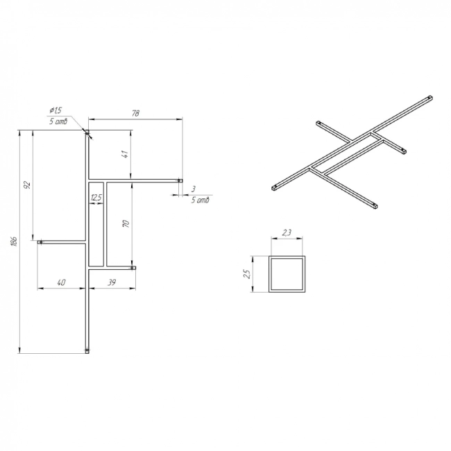 Каркас для ванны 160x90 Wesnaart Eurolux Bergami E5016090001 