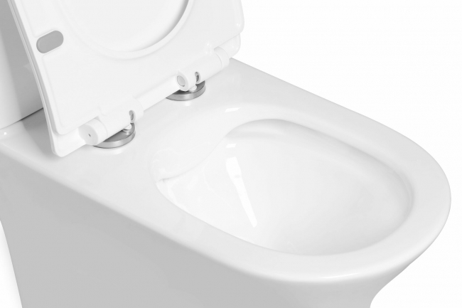 Унитаз SantiLine SL-5022 напольный, безободковый (сиденье микролифт)