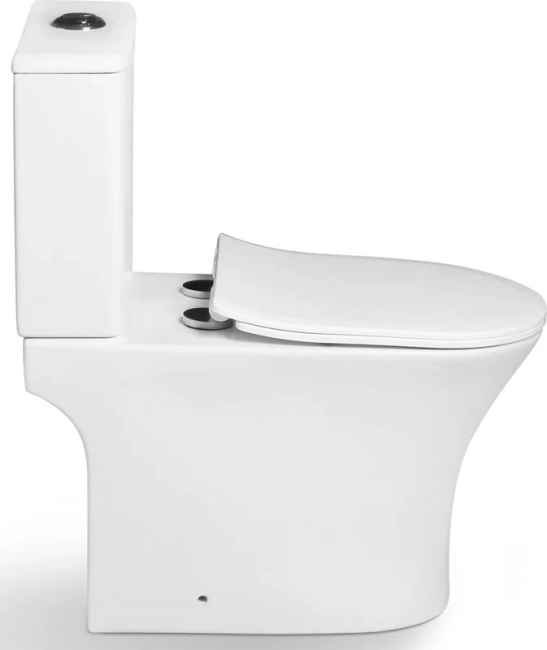 Унитаз SantiLine SL-5022 напольный, безободковый (сиденье микролифт)