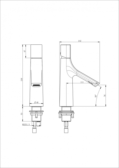Смеситель для раковины WONZON & WOGHAND (WW-H010-MW), белый матовый Смеситель для раковины WONZON & WOGHAND (WW-H010-MW), белый матовый