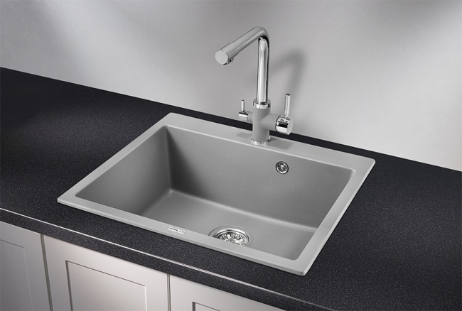 Кухонная мойка Granula 6001, АЛЮМИНИУМ,  кварц
