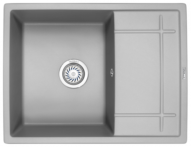 Кухонная мойка Granula 6501, АЛЮМИНИУМ, кварц