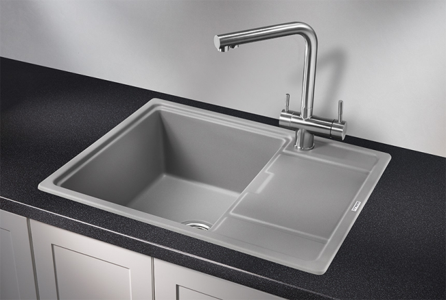 Кухонная мойка Granula 6503, АЛЮМИНИУМ,  кварц