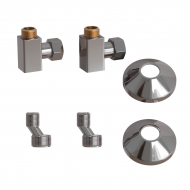 Комплект подключения для полотенцесушителя Point PN00012 3/4"х1/2" г/ш (квадрат), хром Комплект подключения для полотенцесушителя Point PN00012 3/4"х1/2" г/ш (квадрат), хром