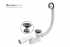 Автоматический слив-перелив для ванны Vagnerplast  VPWAS0012-61 click/clack, хром 