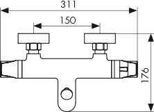 Смеситель для ванны Kaiser Thermo 18355  с термостатом