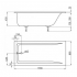 Ванна Marmo Elite Афина L 170x80 см, стандартный слив Ванна Marmo Elite Афина L 170x80 см, стандартный слив