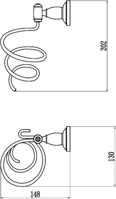 Держатель для фена Savol S-006633H, черный