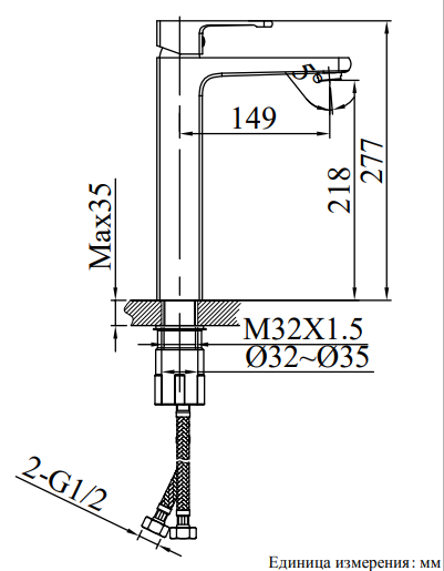 Смеситель для раковины AltroBagno Lamberto 010212 Cr, хром