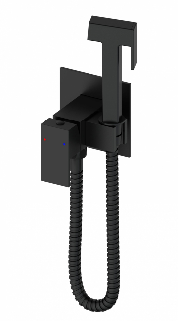 Смеситель с гигиеническим душем  WONZON & WOGHAND (WW-88829903-MB), черный матовый 