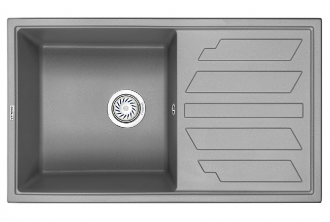 Кухонная мойка Granula 8002, АЛЮМИНИУМ, кварц