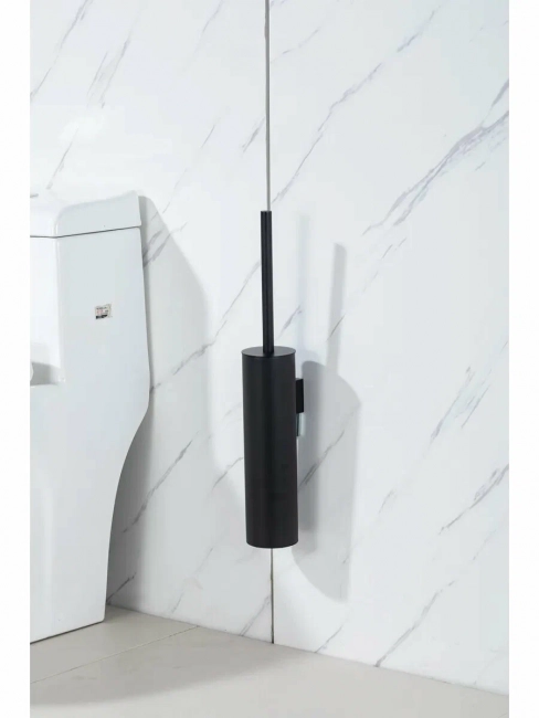 Ершик для унитаза Gappo G903-6 напольный / настенный, черный матовый Ершик для унитаза Gappo G903-6 напольный / настенный, черный матовый