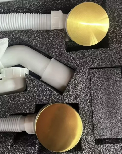 Автоматический слив-перелив для ванны Grocenberg GB230GL, брашированное золото