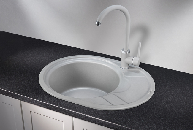 Кухонная мойка Granula 5802, АЛЮМИНИУМ, кварц