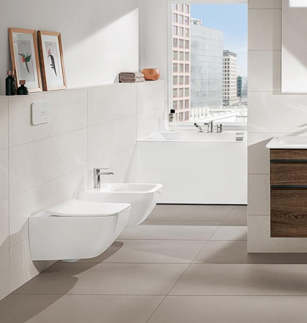 Унитаз подвесной Villeroy & Boch Venticello 4611RS01 безободковый, с сиденьем микролифт