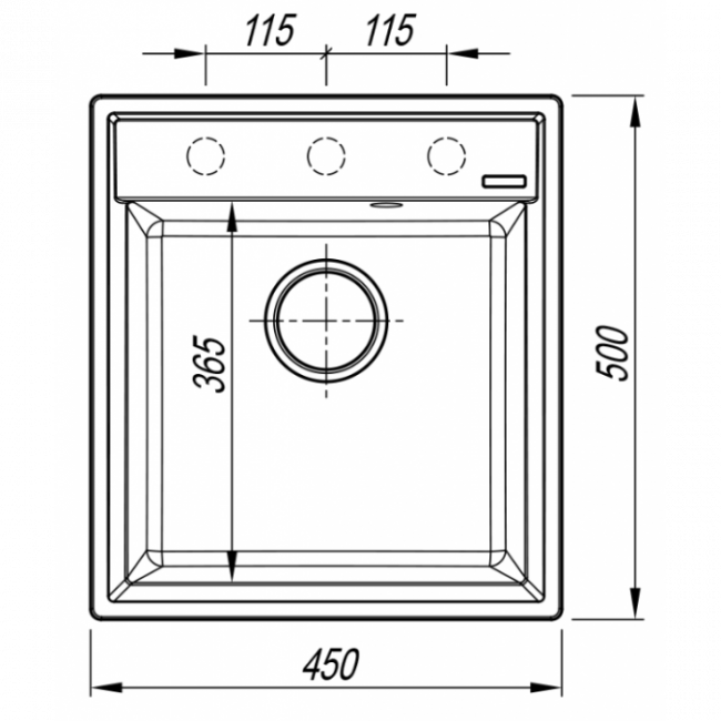 Мойка для кухни из искусственного камня Florentina Консул 450 (23.020.B0450.302), антрацит Мойка для кухни из искусственного камня Florentina Консул 450 (23.020.B0450.302), антрацит