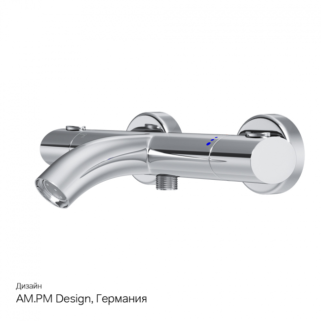 Смеситель для ванны и душа AM.PM Sense F7550064 термостат, хром