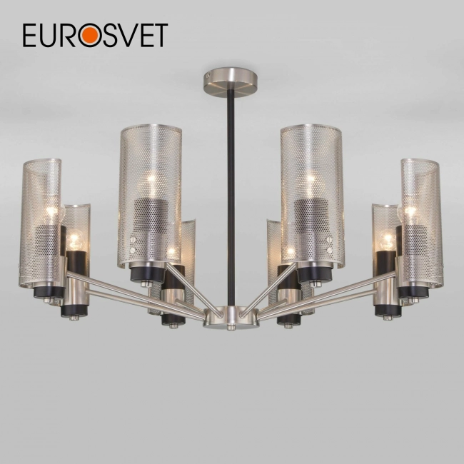 Потолочная люстра Eurosvet Грино 70139/8 никель Потолочная люстра Eurosvet Грино 70139/8 никель