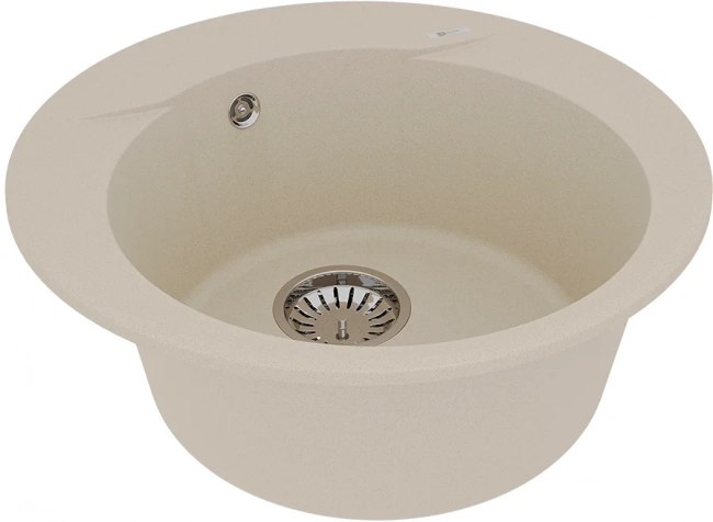 Мойка кухонная Lemark Sula 500 (9910002) врезная круглая, бежевый