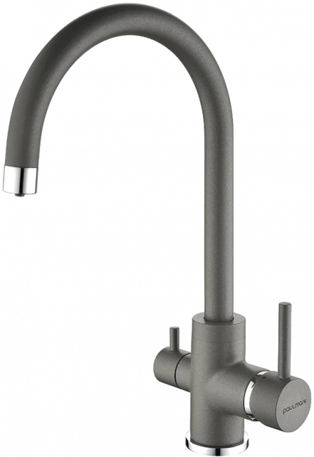 Смеситель для кухни Paulmark Basis Essen Es213211-402, серый металлик