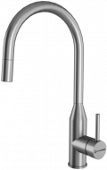 Смеситель для кухни Kuchenstern Tida - S 409SS40, без подключения к фильтру питьевой воды, нержавеющая сталь  