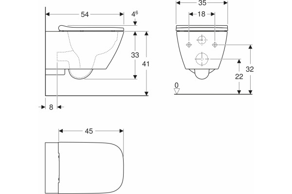Подвесной безободковый унитаз с сиденьем микролифт Geberit Smyle Square 500.683.00.2 Подвесной безободковый унитаз с сиденьем микролифт Geberit Smyle Square 500.683.00.2