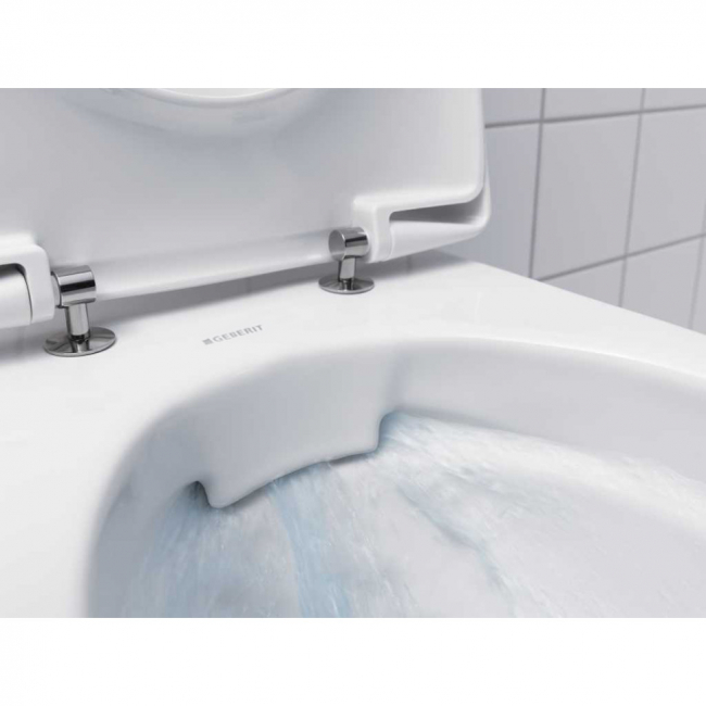 Подвесной безободковый унитаз с сиденьем микролифт Geberit Smyle Square 500.683.00.2 Подвесной безободковый унитаз с сиденьем микролифт Geberit Smyle Square 500.683.00.2