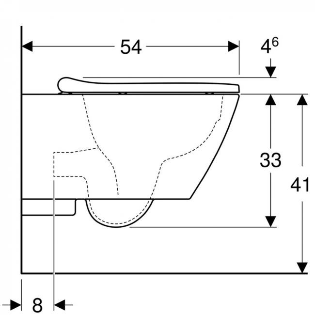 Подвесной безободковый унитаз с сиденьем микролифт Geberit Smyle Square 500.683.00.2 Подвесной безободковый унитаз с сиденьем микролифт Geberit Smyle Square 500.683.00.2