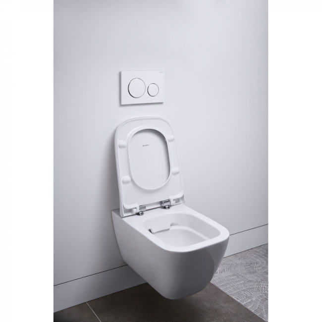 Подвесной безободковый унитаз с сиденьем микролифт Geberit Smyle Square 500.683.00.2 Подвесной безободковый унитаз с сиденьем микролифт Geberit Smyle Square 500.683.00.2