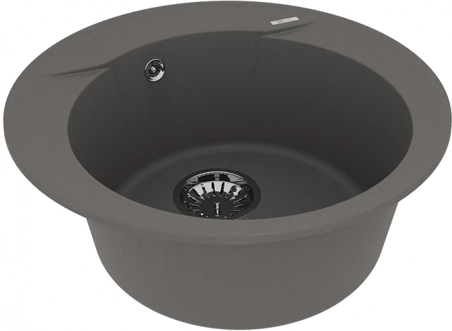 Мойка кухонная Lemark Sula 500 (9910005) врезная круглая, серый шёлк