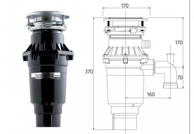 Измельчитель отходов Bone Crusher BC 810 Slim Line Измельчитель отходов Bone Crusher BC 810 Slim Line