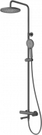 Душевая стойка Cezares Stylus STYLUS-CVD-NOP со смесителем и изливом, матовый черный