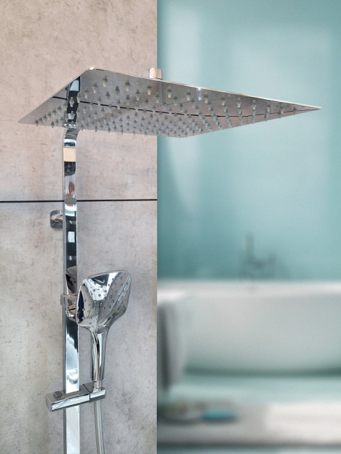 Душевая система с термостатом AltroBagno Cascata 030401 Cr, хром