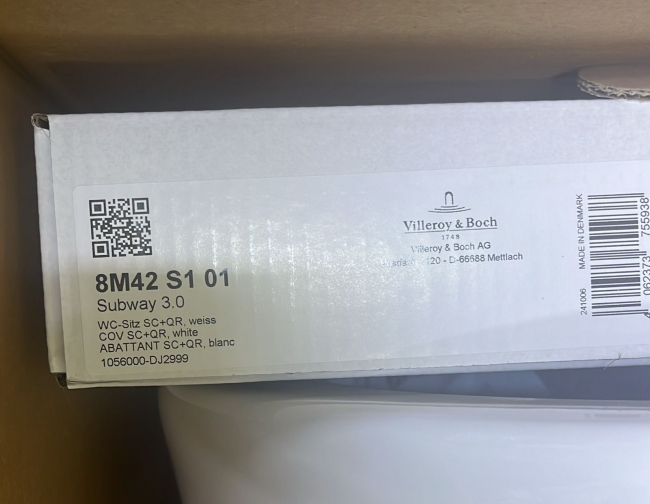 Унитаз подвесной Villeroy & Boch Subway 3.0 4670TS01 alpin, сиденье с микролифтом, белый, торнадо 