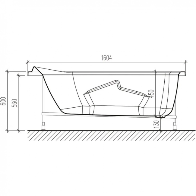 Ванна акриловая Wesnaart Eurolux Ontario E1016075027 160x75см (Новинка) NEW 5,5мм, белый Ванна акриловая Wesnaart Eurolux Ontario E1016075027 160x75см (Новинка) NEW 5,5мм, белый