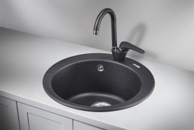 Кухонная мойка Granula 4801, ЧЁРНЫЙ,  кварц